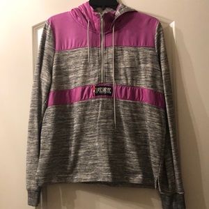 EUC Victoria’s Secret pink sz large 3/4 it hoodie pinkish purple/grey